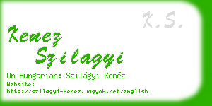 kenez szilagyi business card